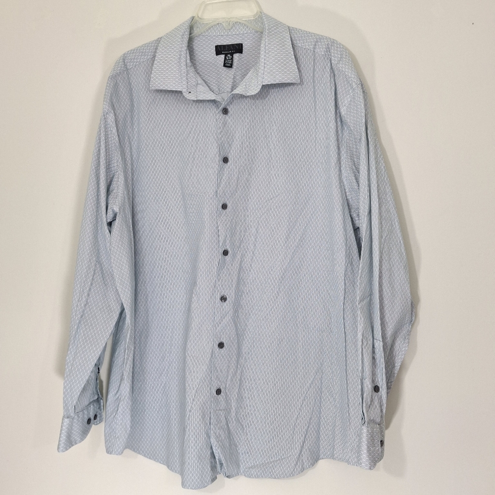 Alfani Men's Sky Blue Casual Button-Down Shirt